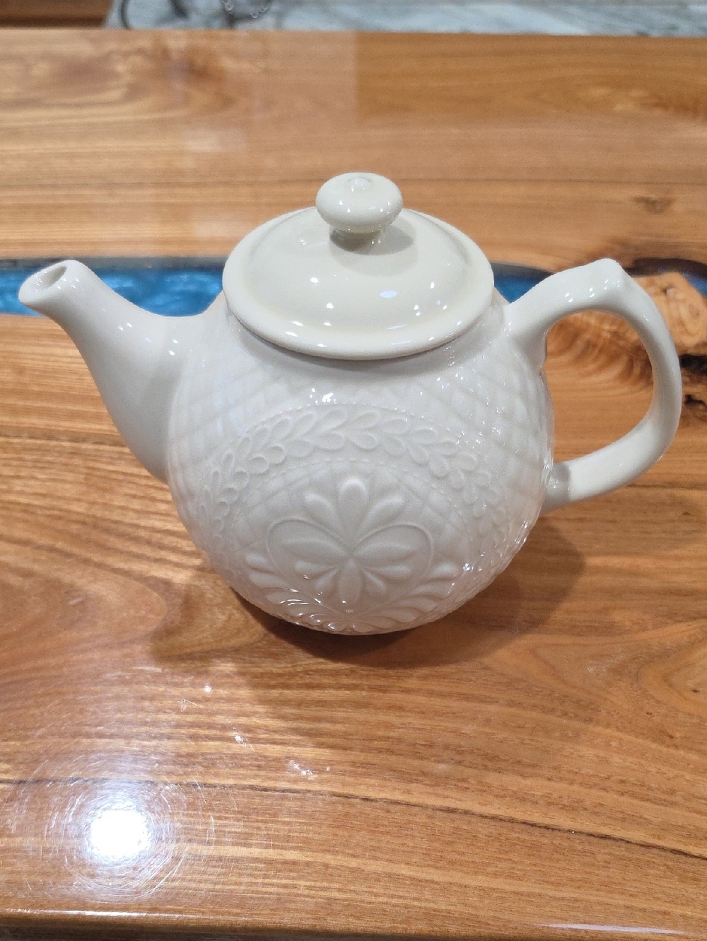 Longaberger Pottery COLLECTORS CLUB CC 2004 TEA POT with Lid ACO Pattern UNUSED